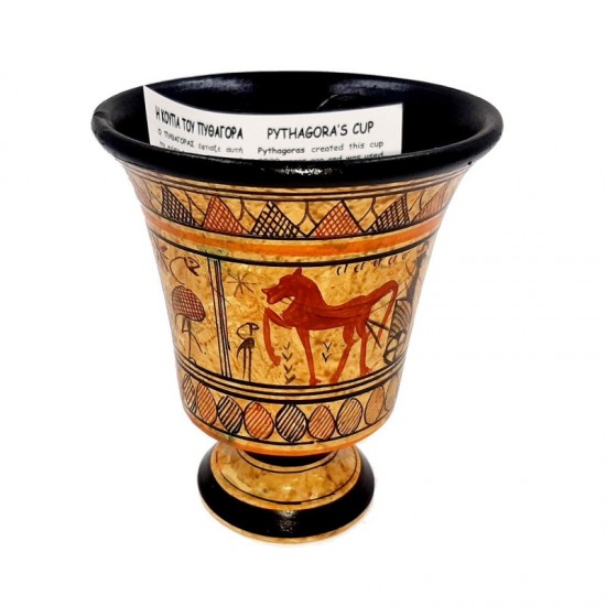 Pythagorean cup,Greedy Cup 11cm ,Geometric Art Pottery