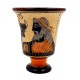 Pythagorean cup,Greedy Cup 11cm glazzed,Shows God Dionysus